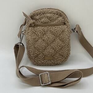 Vera Bradley Ginger Snap Teddy Fleece Sherpa RFID Small Convertible Crossbody